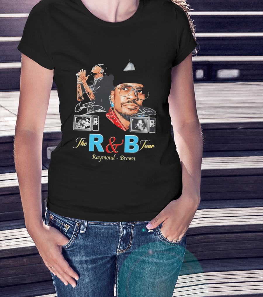 The R&B Tour Chris Brown Usher Raymond Vintage Style Concert T-Shirt