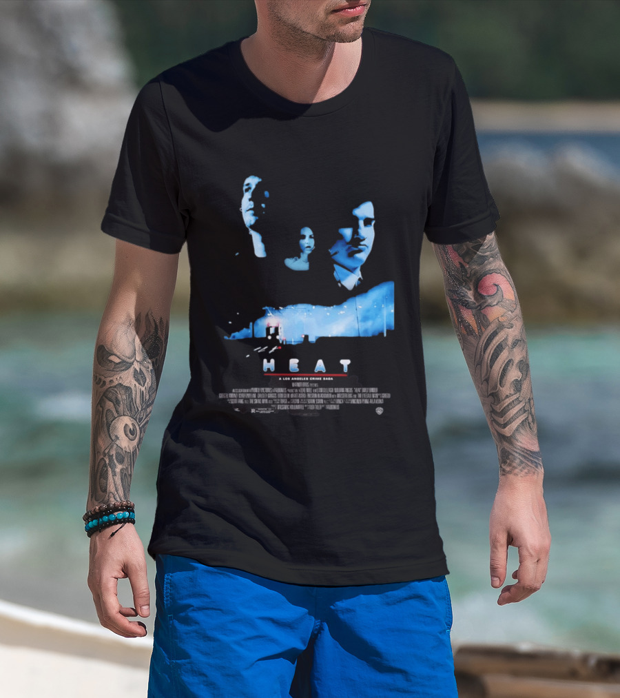 Heat A Los Angeles Crime Saga Luke Null Film Visages And Cityscape T-Shirt