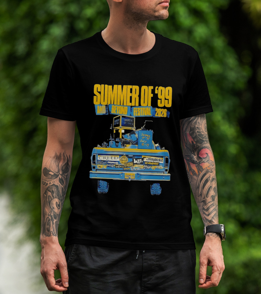 Summer Of '99 And Beyond Festival 2026 Creed Limp Bizkit Sevendust July 18 19 T-Shirt