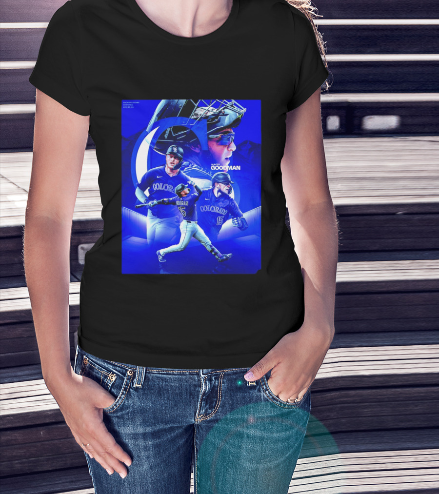 Colorado Rockies Hunter Goodman Catcher Number 15 T-Shirt