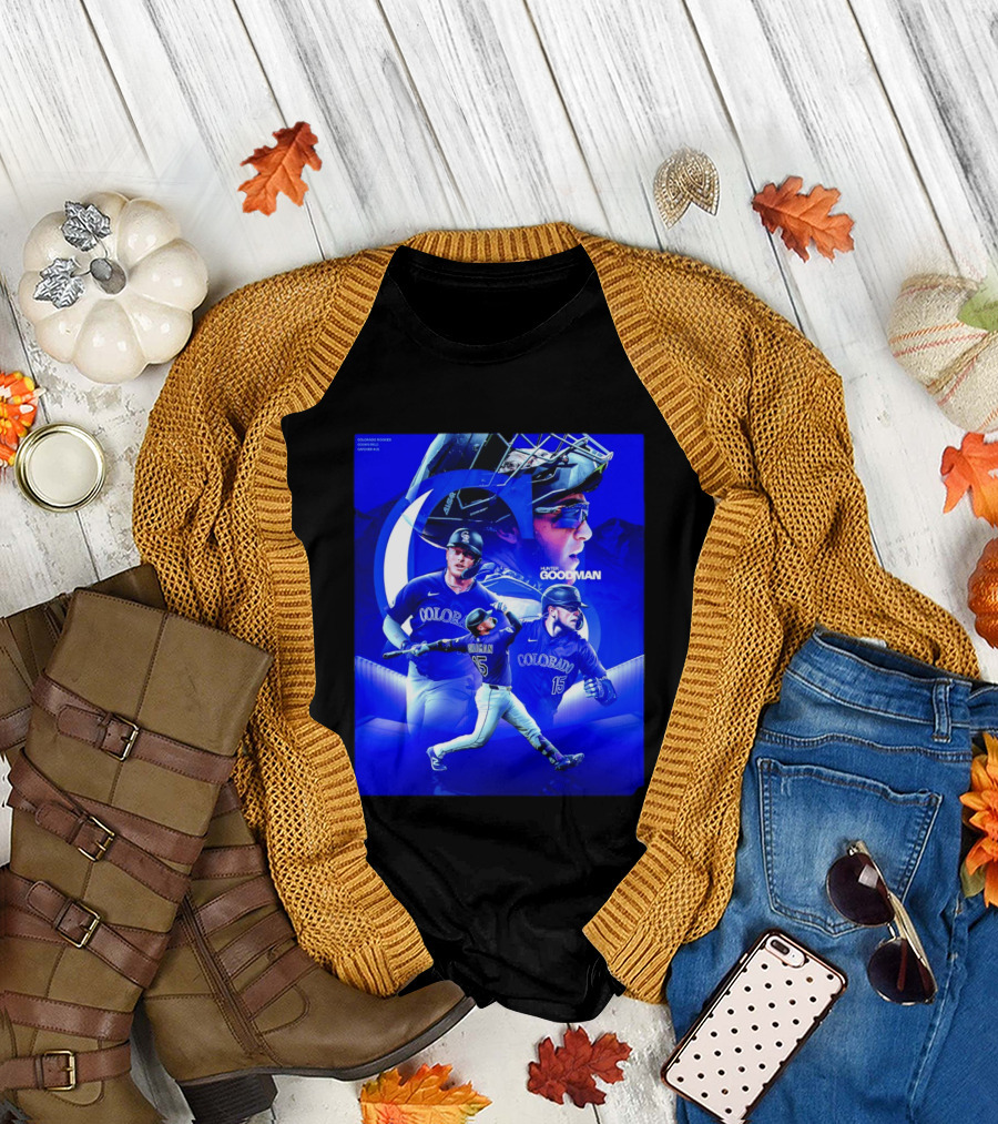 Colorado Rockies Hunter Goodman Catcher Number 15 T-Shirt