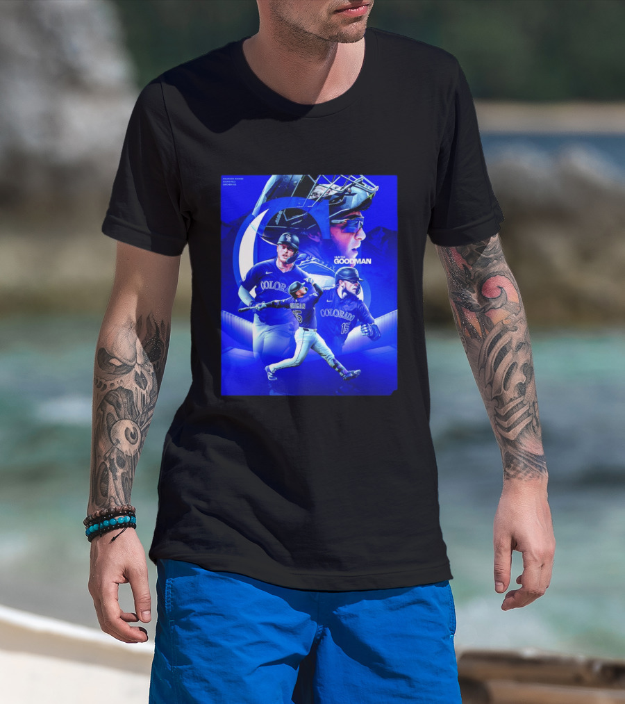 Colorado Rockies Hunter Goodman Catcher Number 15 T-Shirt