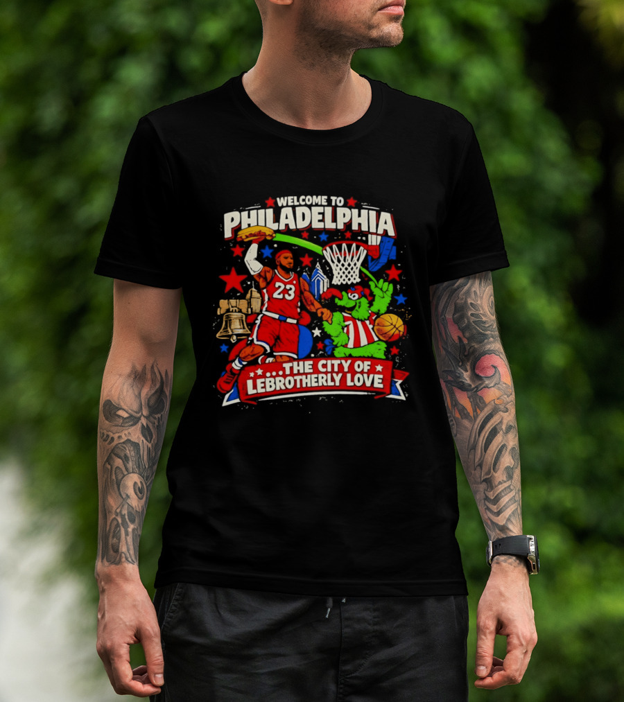 Welcome To Philadelphia The City Of LeBrotherly Love Basketball Stars 23 T-Shirt