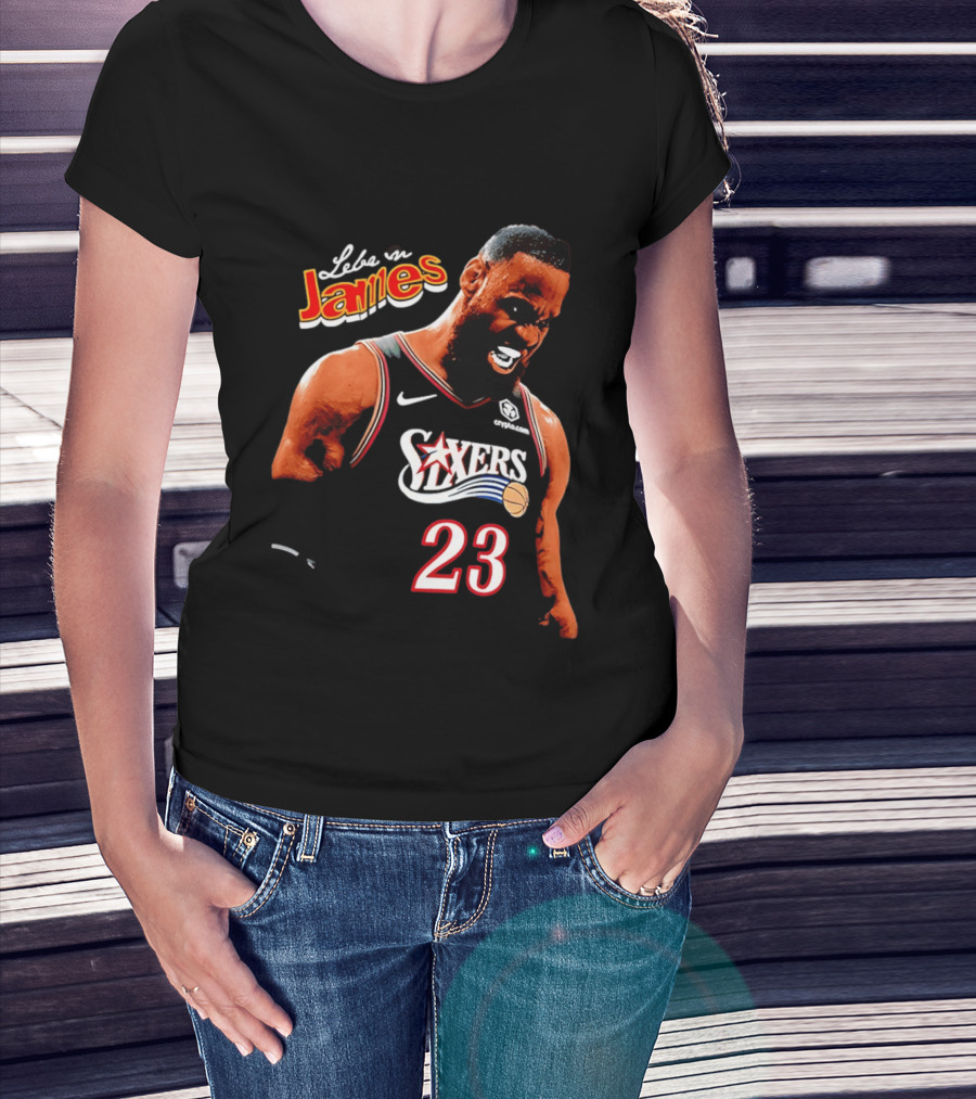 Lebron James Philadelphia 76ers Nike 23 Bootleg Mashup T-Shirt