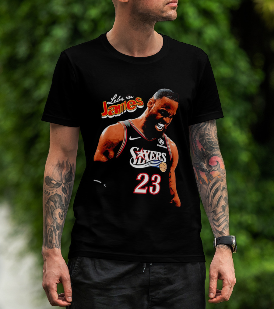 Lebron James Philadelphia 76ers Nike 23 Bootleg Mashup T-Shirt