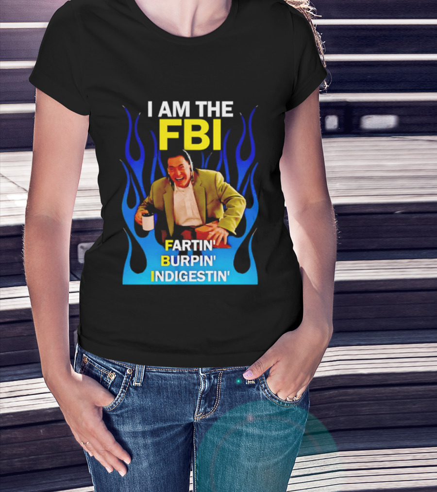 I Am The FBI Dale Cooper Fartin' Burpin' Indigestin' Flames T-Shirt