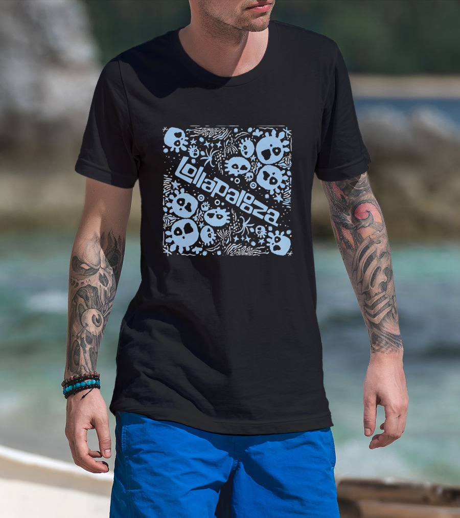 Lollapalooza Blue Skulls Festival T-Shirt