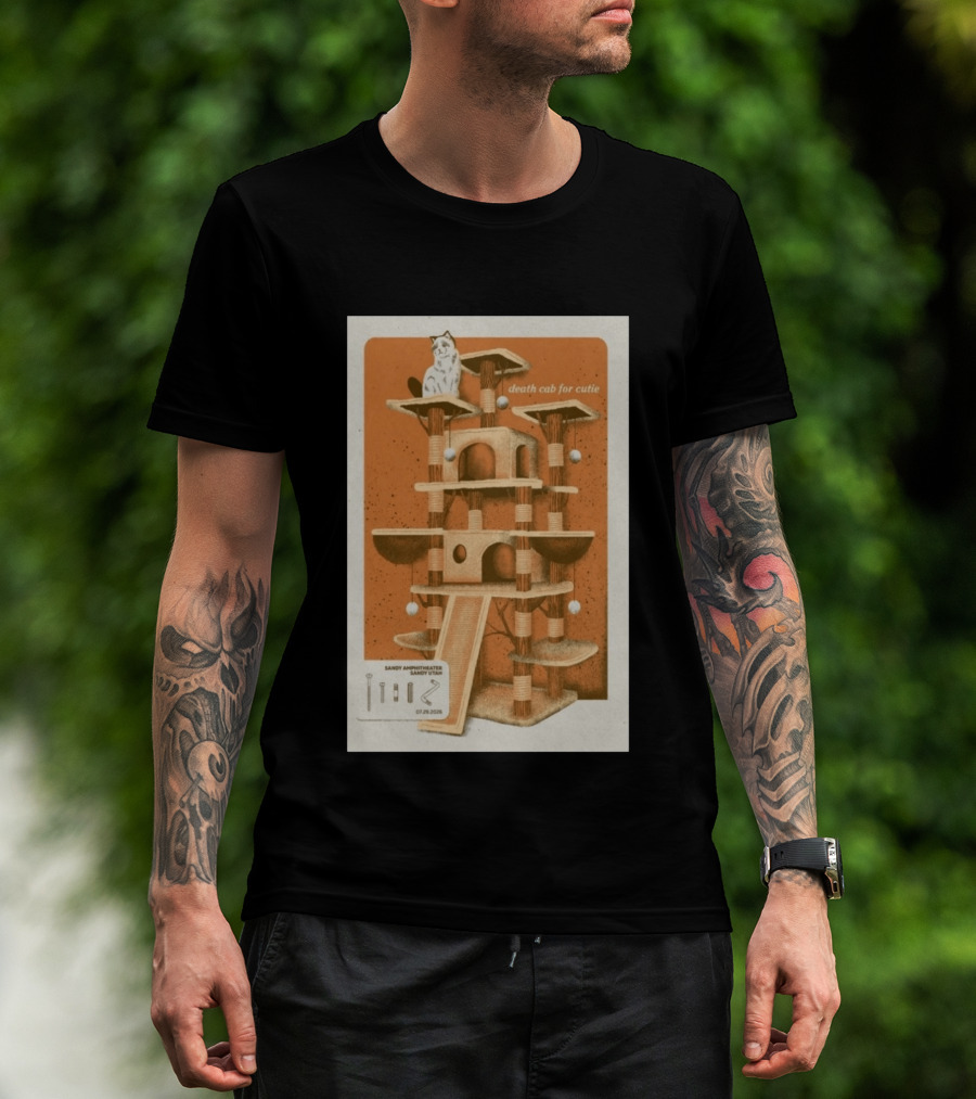 Death Cab For Cutie Sandy Amphitheater Sandy Utah July 29 2026 Cat Tree T-Shirt
