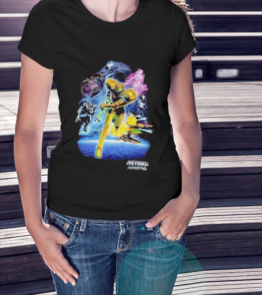 Metroid Prime 3 Corruption Samus Aran Action Scene T-Shirt