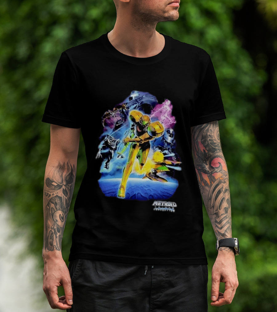 Metroid Prime 3 Corruption Samus Aran Action Scene T-Shirt