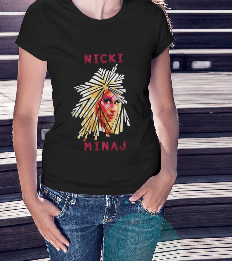Nicki Minaj Stylized Face Art Fan T-Shirt