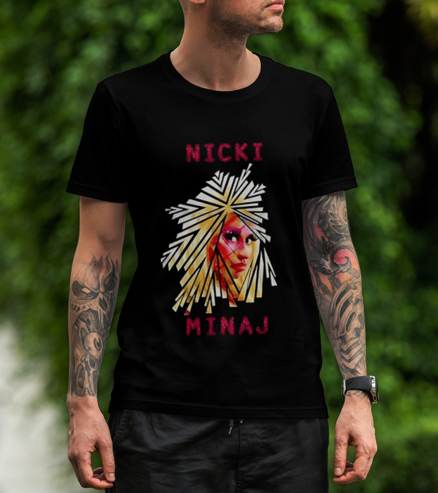 Nicki Minaj Stylized Face Art Fan T-Shirt