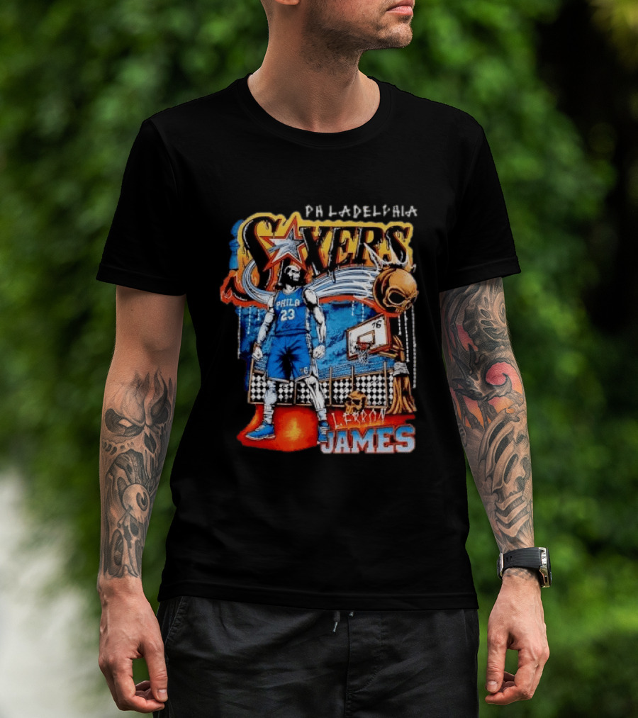 Philadelphia Sixers Basketball L. Ferron James 23 T-Shirt