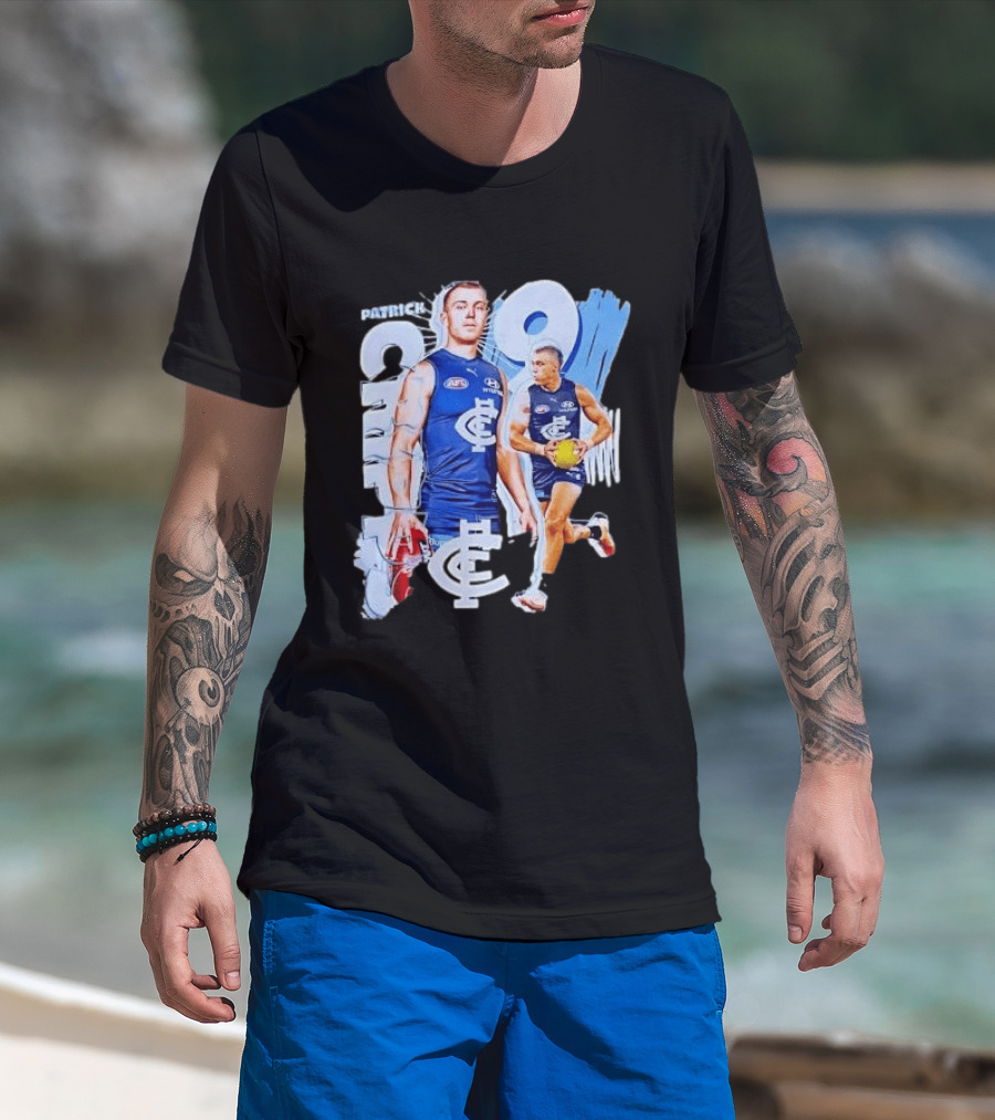 Patrick Cripps Carlton Blues AFL Star Number 9 T-Shirt