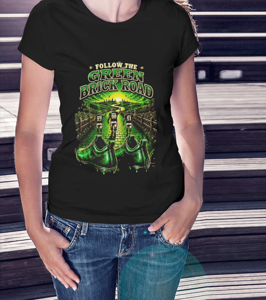 Philadelphia Eagles Follow The Green Brick Road Fantasy Football T-Shirt