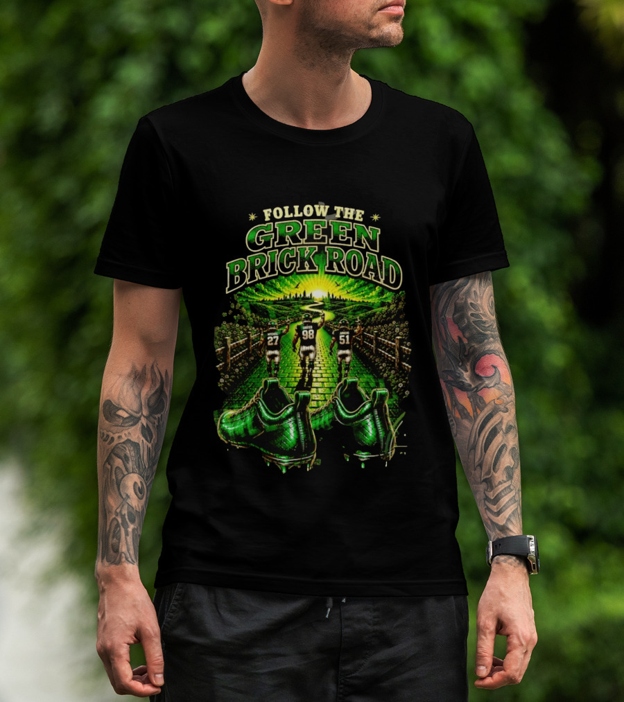 Philadelphia Eagles Follow The Green Brick Road Fantasy Football T-Shirt