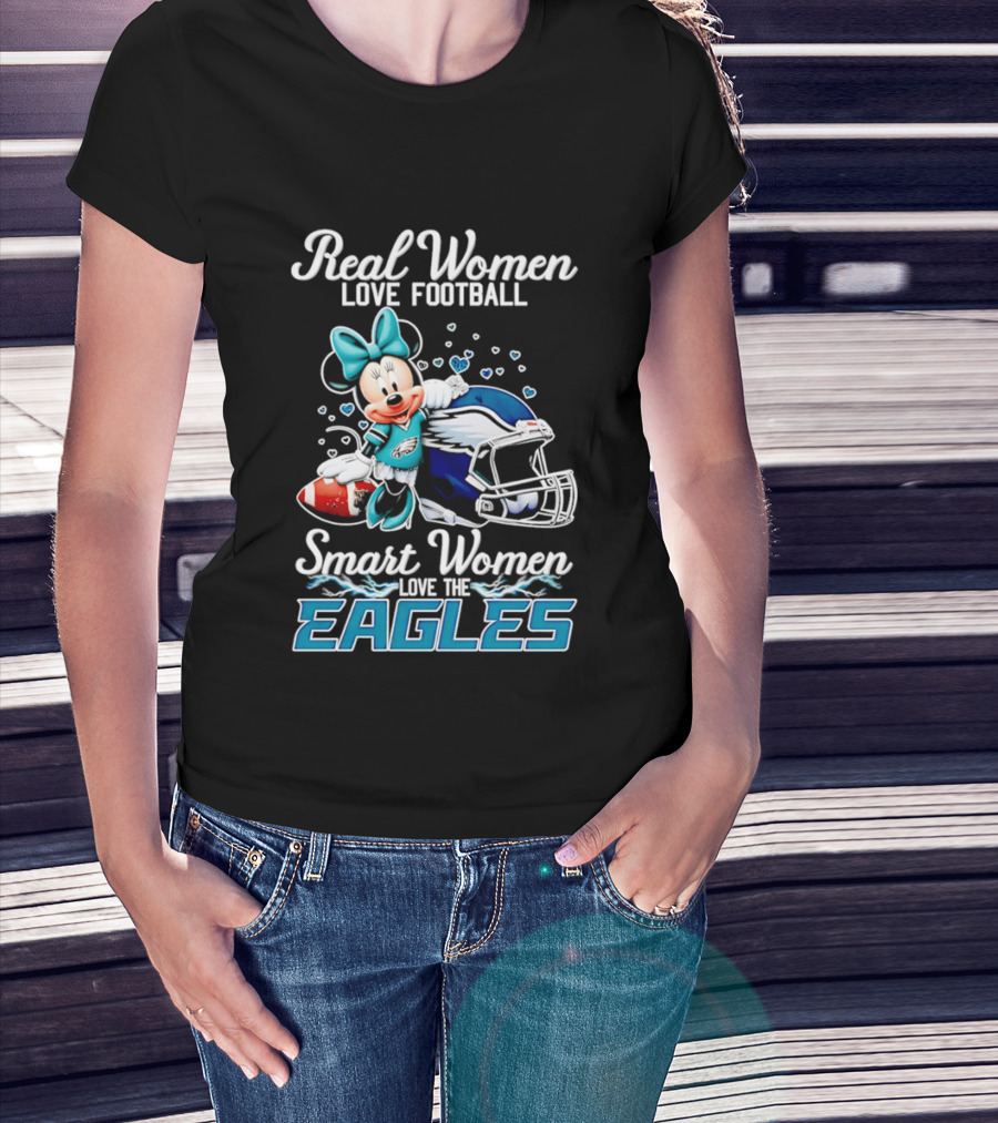 Real Women Love Football Smart Women Love The Eagles Minnie T-Shirt