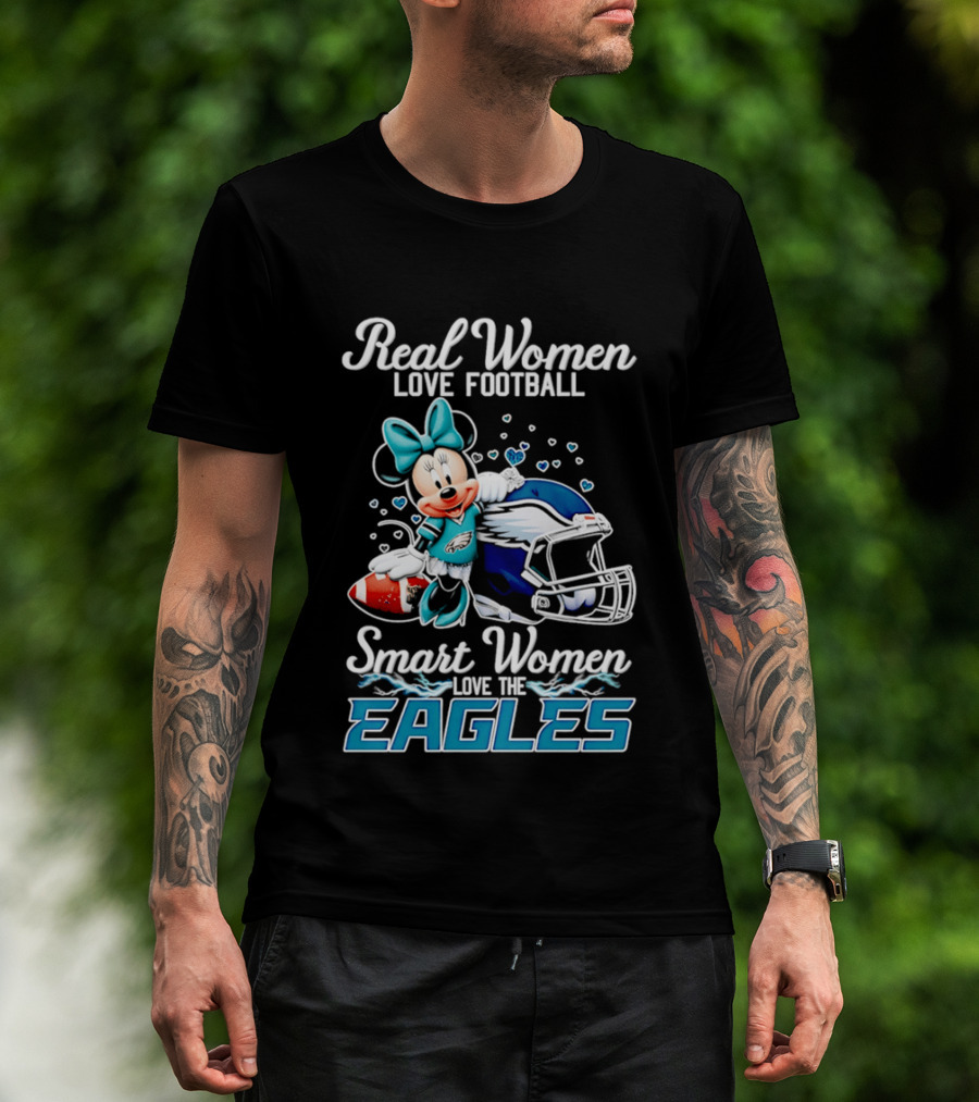 Real Women Love Football Smart Women Love The Eagles Minnie T-Shirt