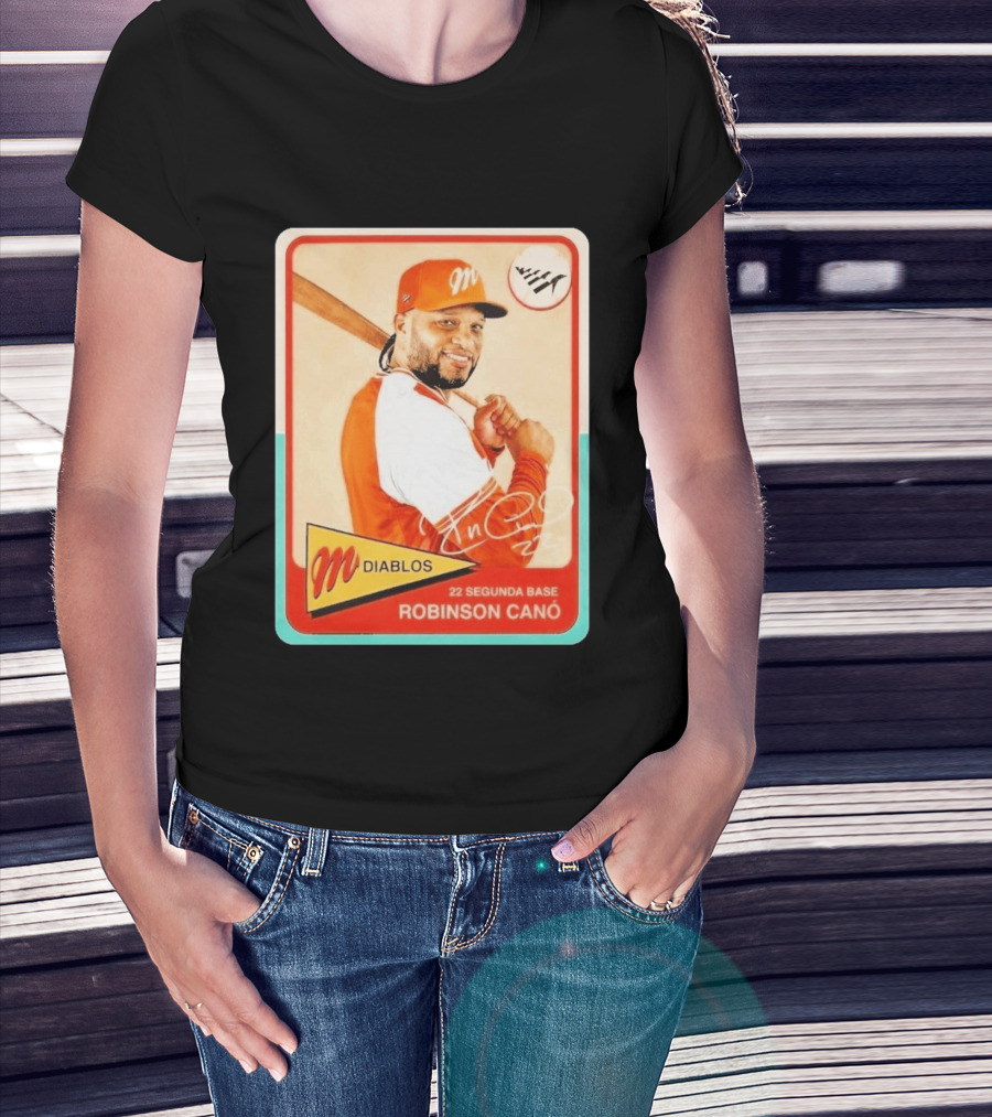 Robinson Canó Diablos 22 Segunda Base Baseball Card T-Shirt