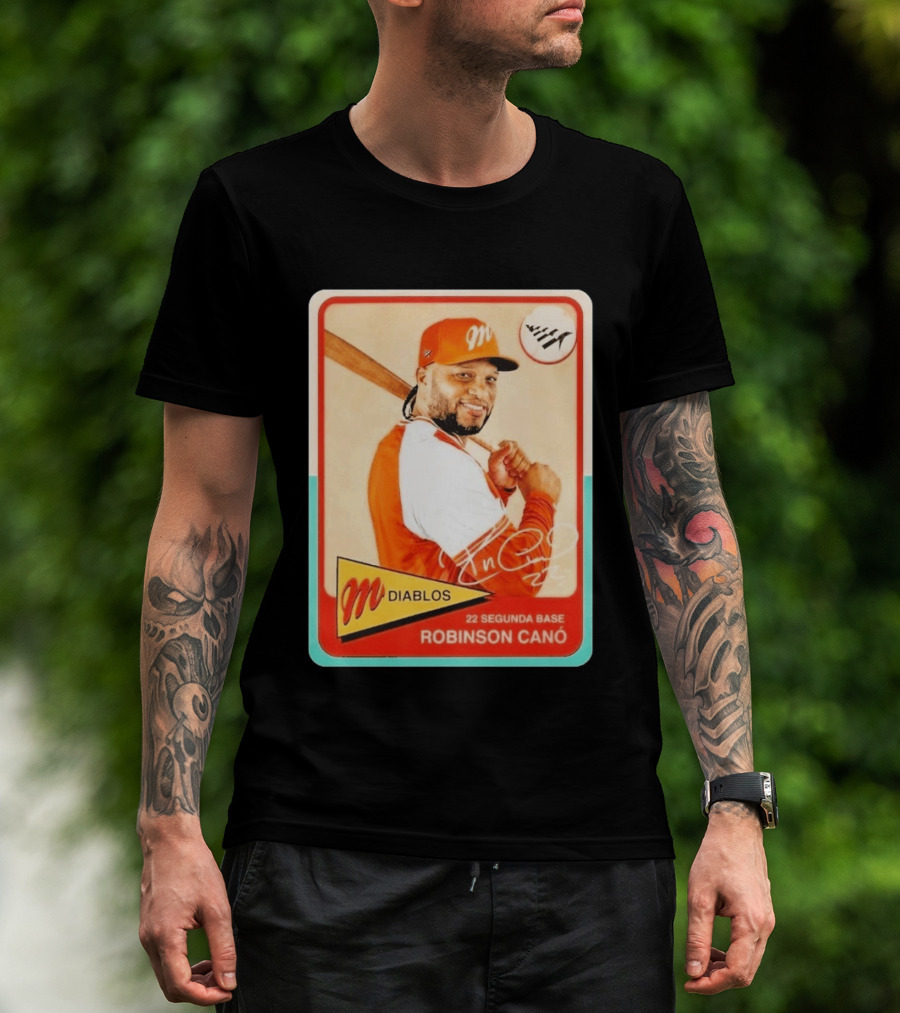 Robinson Canó Diablos 22 Segunda Base Baseball Card T-Shirt