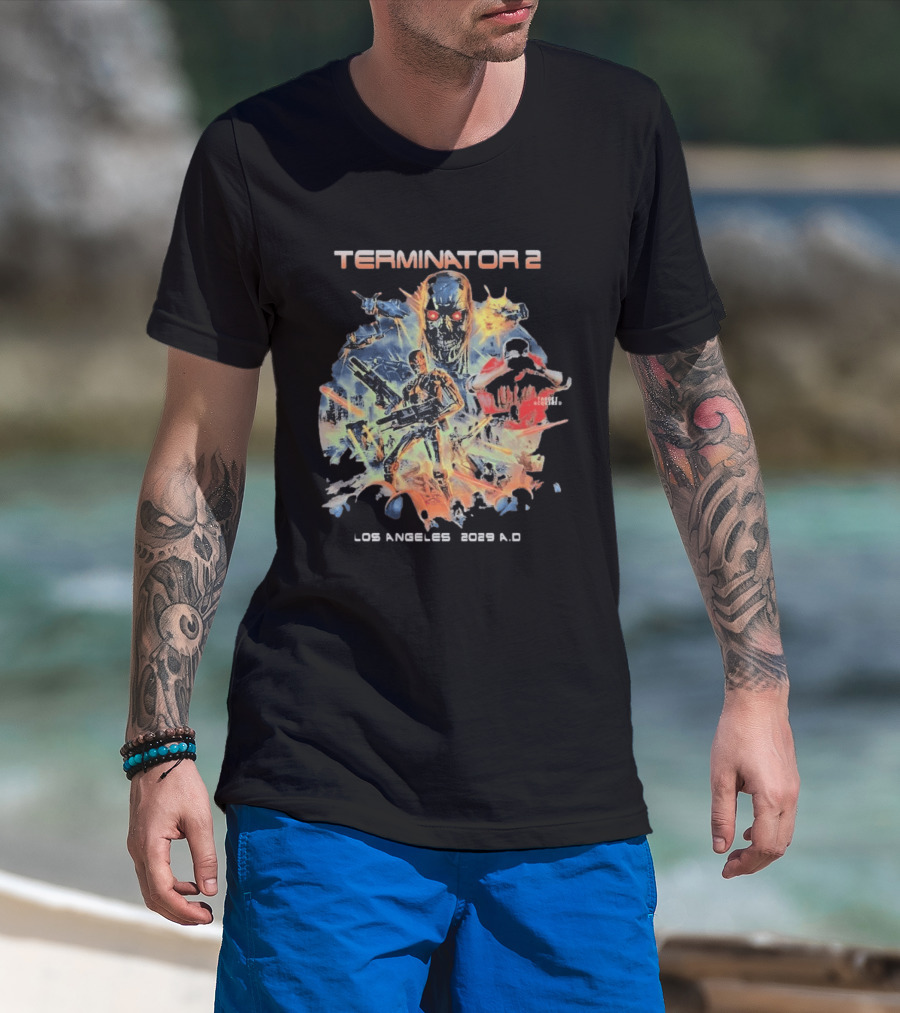 Terminator 2 Los Angeles 2029 A.D. Future War T-Shirt