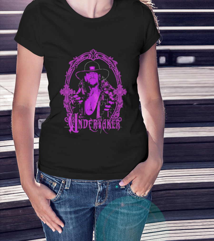 The Deadman Rising Undertaker WWE Mirror Frame T-Shirt