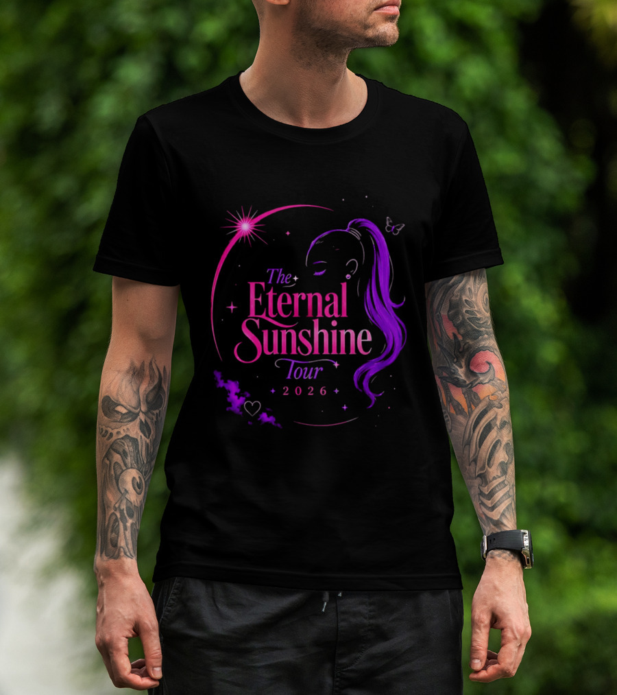 The Eternal Sunshine Tour 2026 Ariana Grande Purple Neon T-Shirt