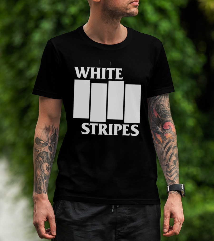 The White Stripes Band Name With Iconic Bar T-Shirt