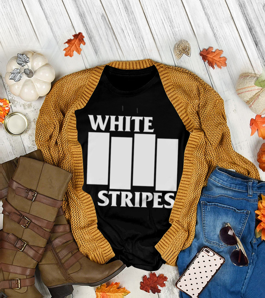 The White Stripes Band Name With Iconic Bar T-Shirt