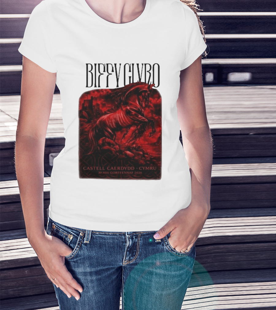 Biffy Clyro Castell Caerdydd Cymru 30 Mis Gorffennaf 2026 T-Shirt
