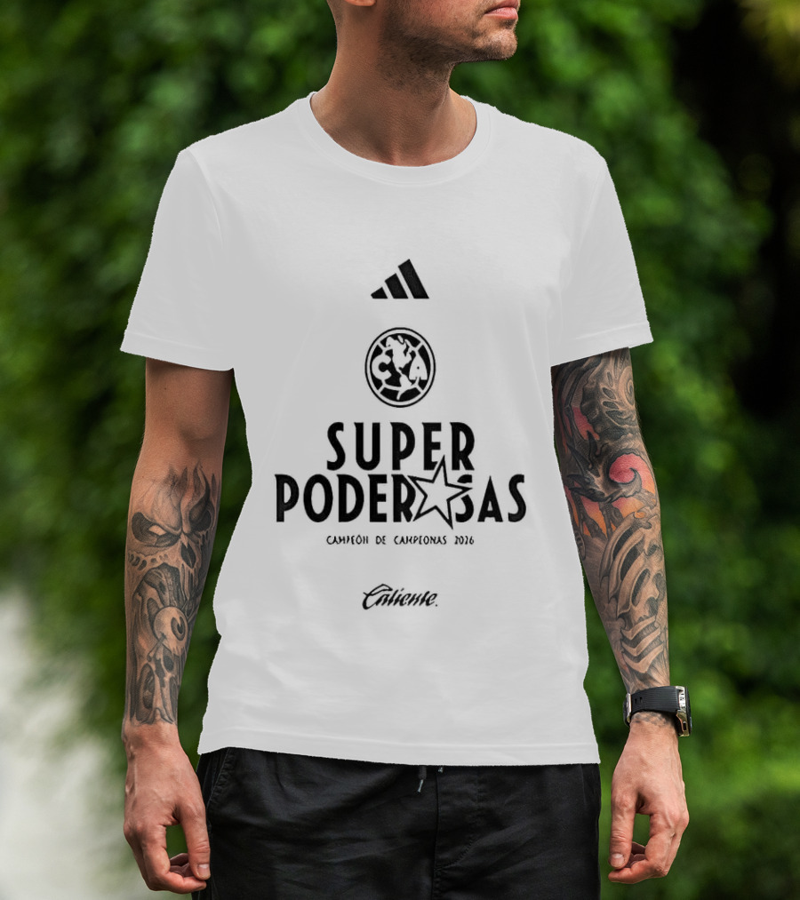 Adidas Club América Femenil Super Poderosas Campeón De Campeonas 2026 T-Shirt
