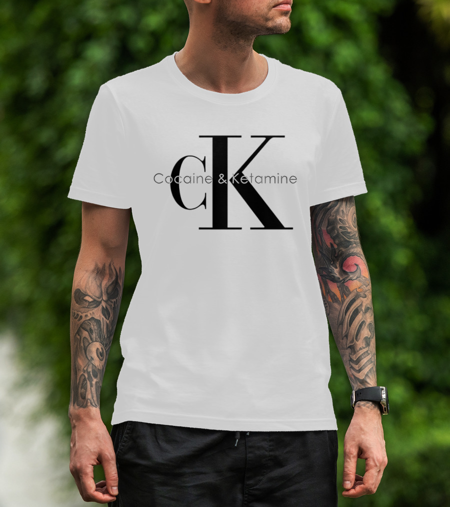 Cocaine & Ketamine CK Bold Black T-Shirt