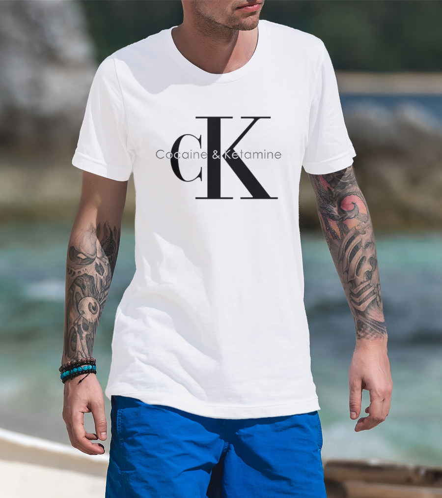 Cocaine & Ketamine CK Bold Black T-Shirt