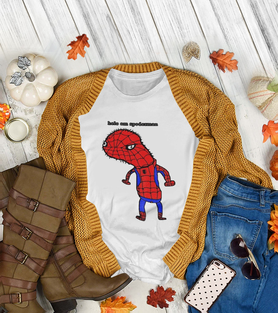 Helo Am Spoderman Spiderman Marvel Superhero Meme 2026 Comic Book T-Shirt
