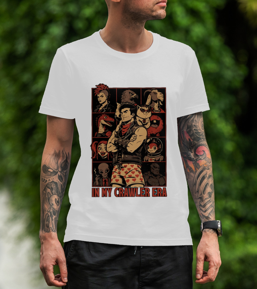 In My Crawler Era Retro Punk Characters And Animals T-Shirt