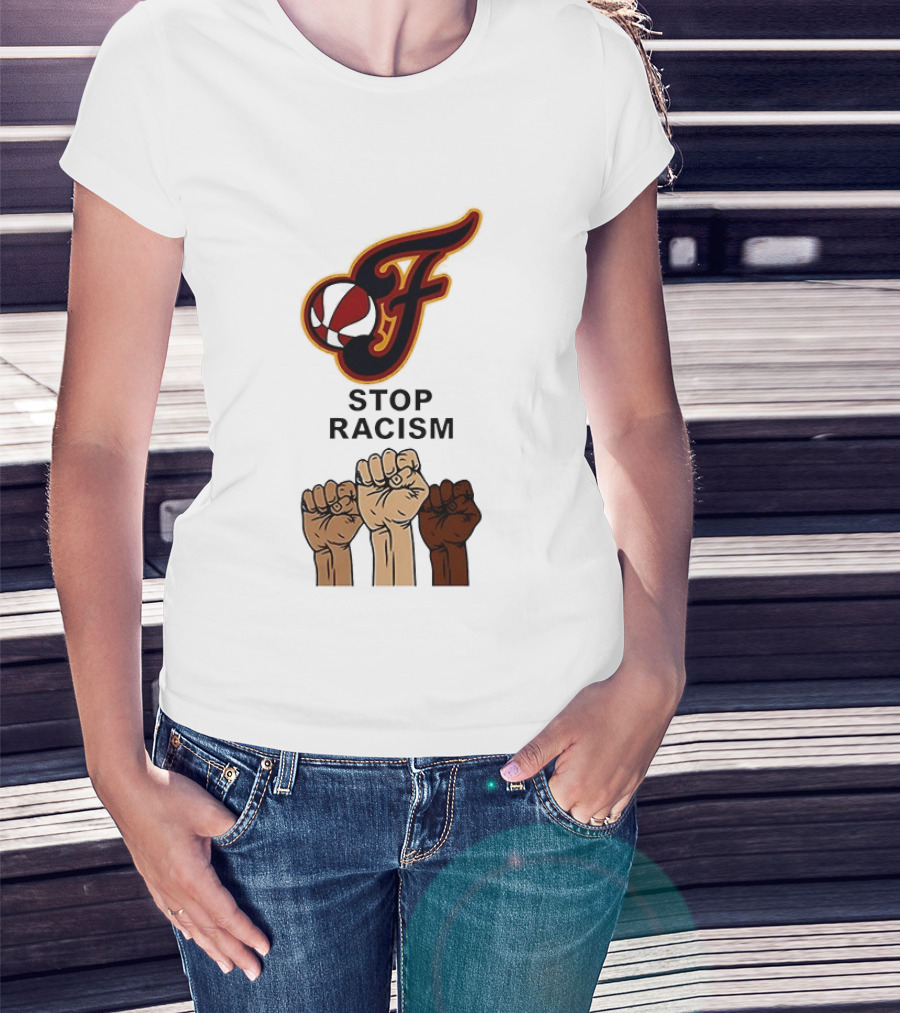 Indiana Fever Stop Racism 2026 Raised Fists T-Shirt