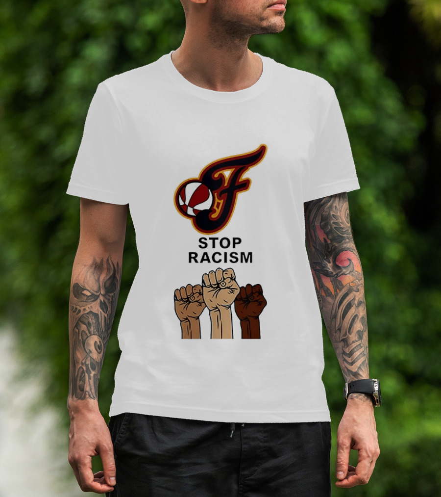 Indiana Fever Stop Racism 2026 Raised Fists T-Shirt