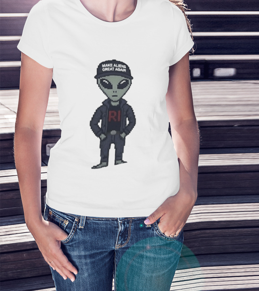 Make Aliens Great Again RI Pixel T-Shirt
