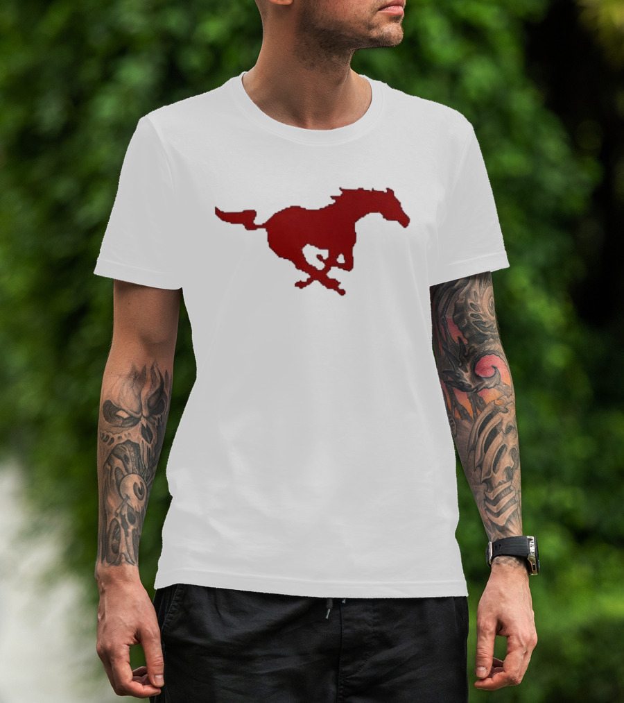 Mustang Red Galloping Horse T-Shirt