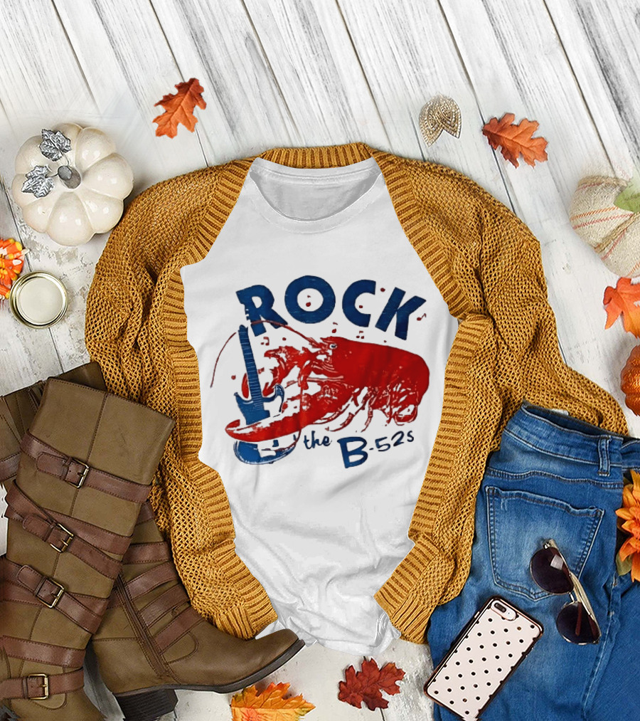 Rock The B 52s Lobster Guitar Music T-Shirt