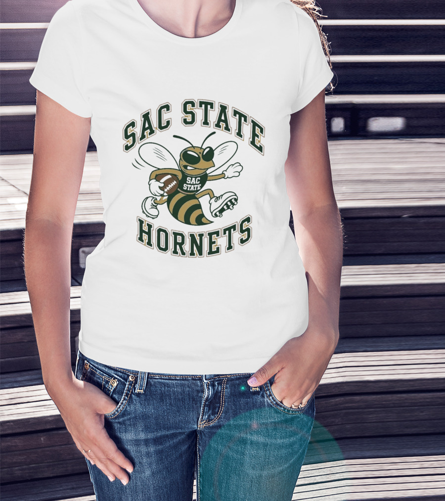 Sac State Hornets Football Cartoon T-Shirt