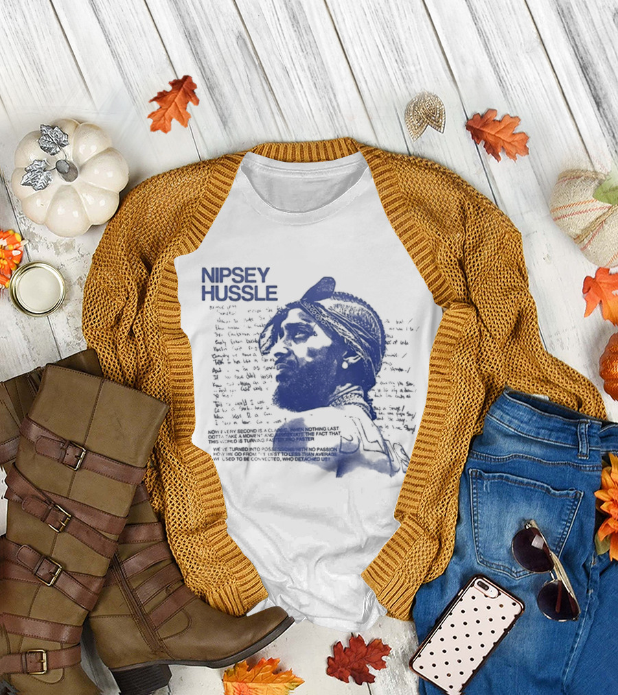 Nipsey Hussle Prolific Edition Blue Typography Profile T-Shirt