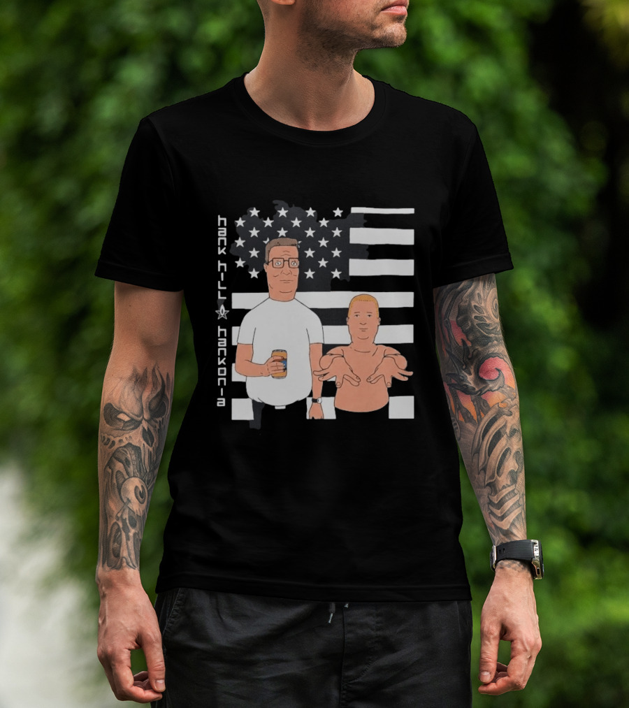 Hank Hill Hankonia American Flag Stars Stripes Characters T-Shirt