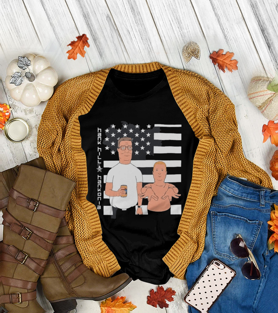 Hank Hill Hankonia American Flag Stars Stripes Characters T-Shirt