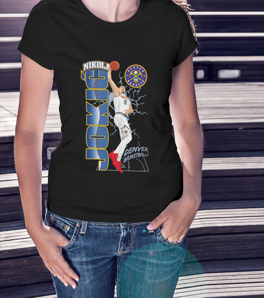 Denver Nuggets Nikola Jokić Basketball Dunk T-Shirt
