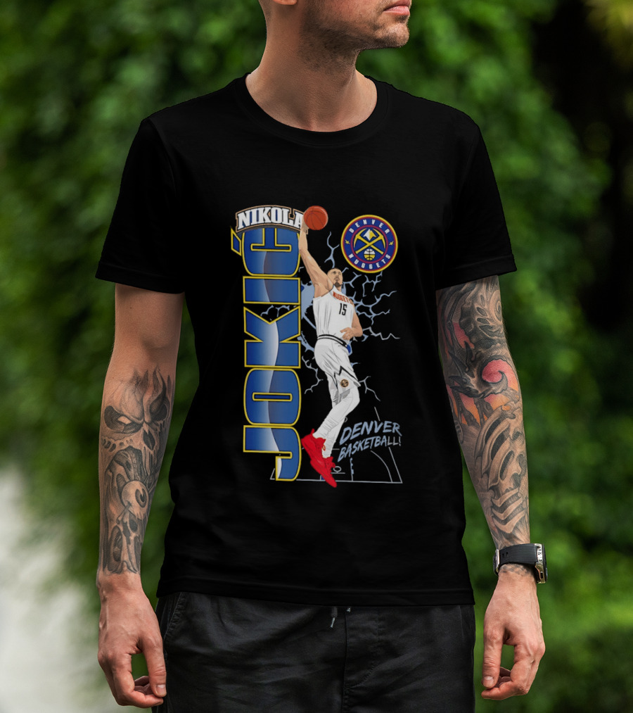 Denver Nuggets Nikola Jokić Basketball Dunk T-Shirt