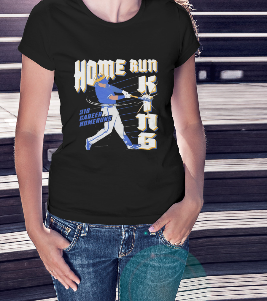 Kansas City Royals Home Run King 318 Career Homeruns Player With Crown T-Shirt
