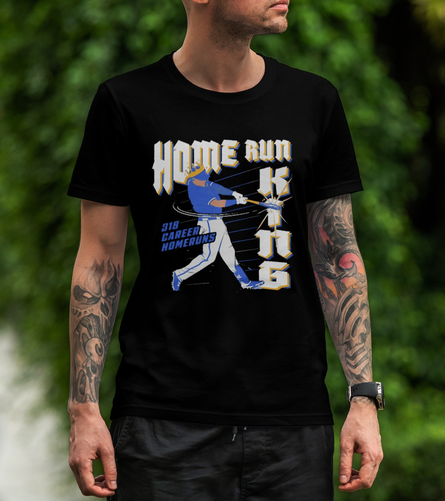 Kansas City Royals Home Run King 318 Career Homeruns Player With Crown T-Shirt