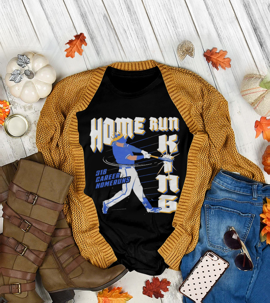 Kansas City Royals Home Run King 318 Career Homeruns Player With Crown T-Shirt
