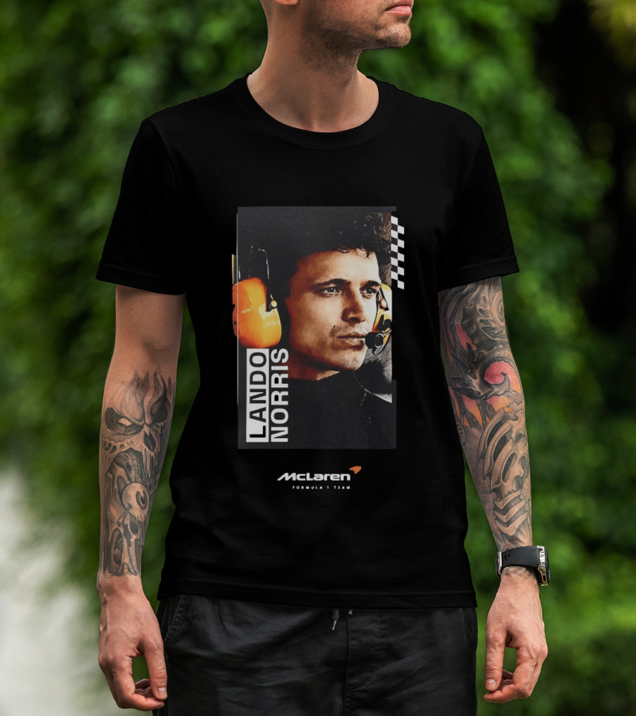 Lando Norris McLaren Formula 1 Team Racing Headset T-Shirt
